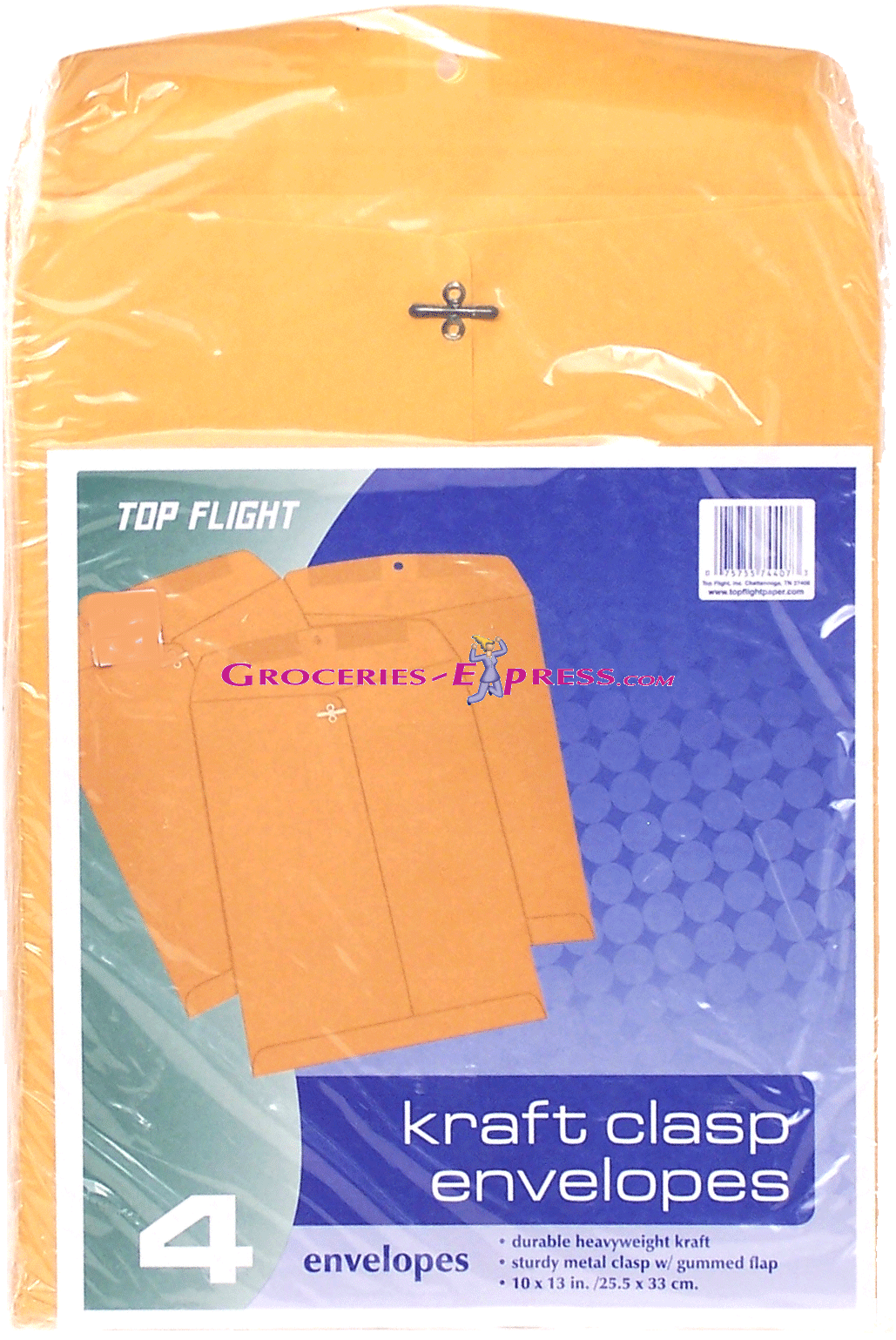 Top Flight  kraft klasp envelopes, 10 x 13-inch Full-Size Picture